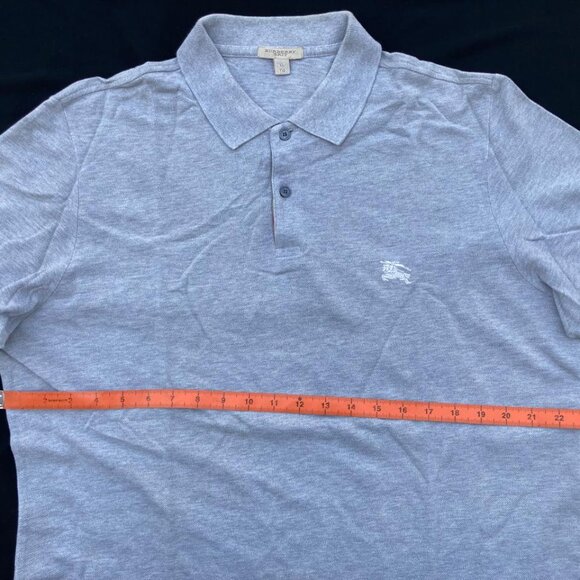 Burberry Brit Men Short Sleeve Polo Light Grey Cotton Pique Polo Shirt XL - Picture 10 of 13